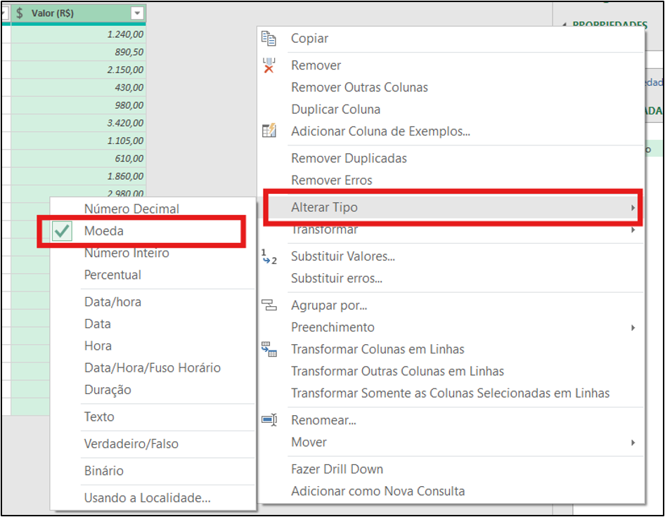 formatando dados