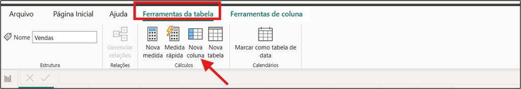 apresentação de como criar uma coluna calculada